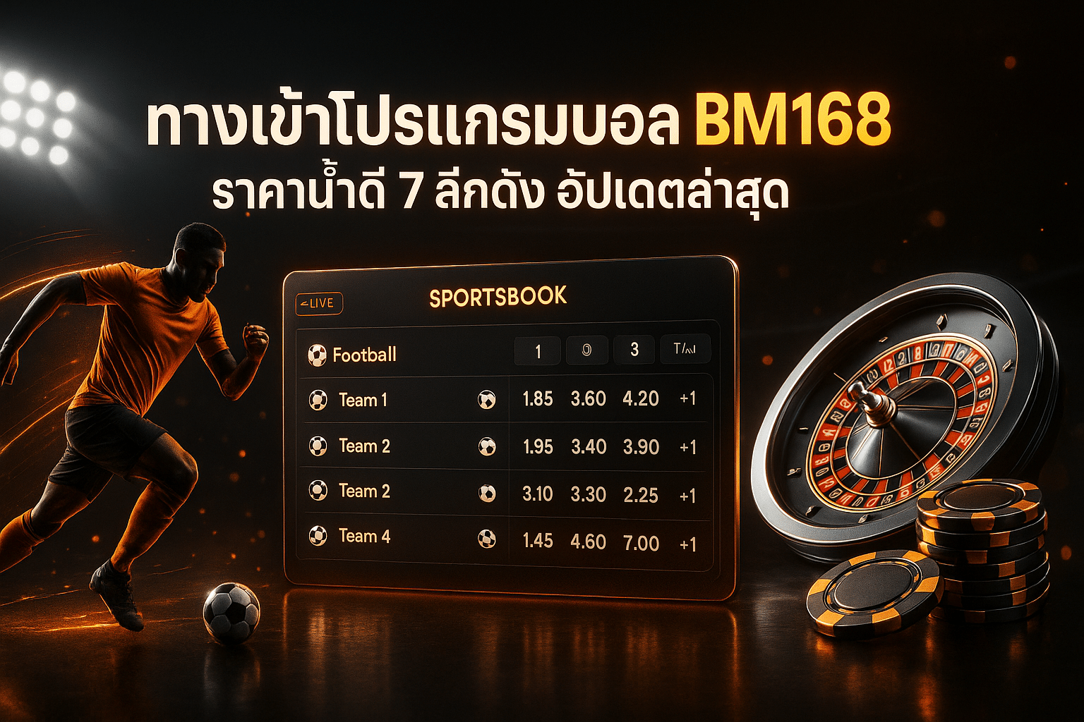 ทางเข้าโปรแกรมบอล BM168